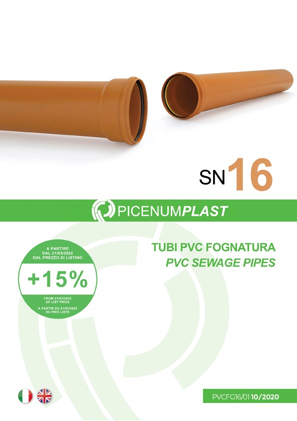 TUBI PVC FOGNATURA SN16